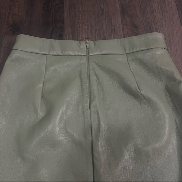 WINDSOR - High Rise Slit - Mini Skirt - Green - Women’s S - Picture 4 of 10